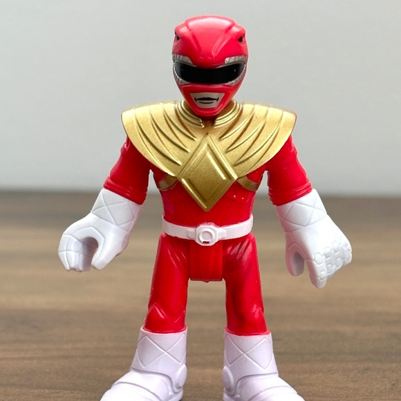 Imaginext Mighty Morphin POWER RANGERS RED & Gold Power Ranger Action Figure Toy - Picture 1 of 8